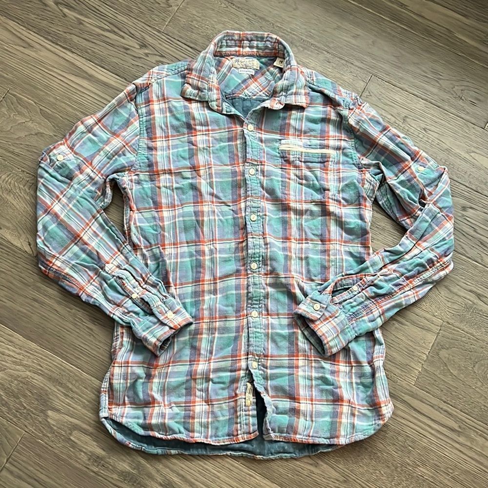 Scotch & Soda | Plaid blue flannel button up